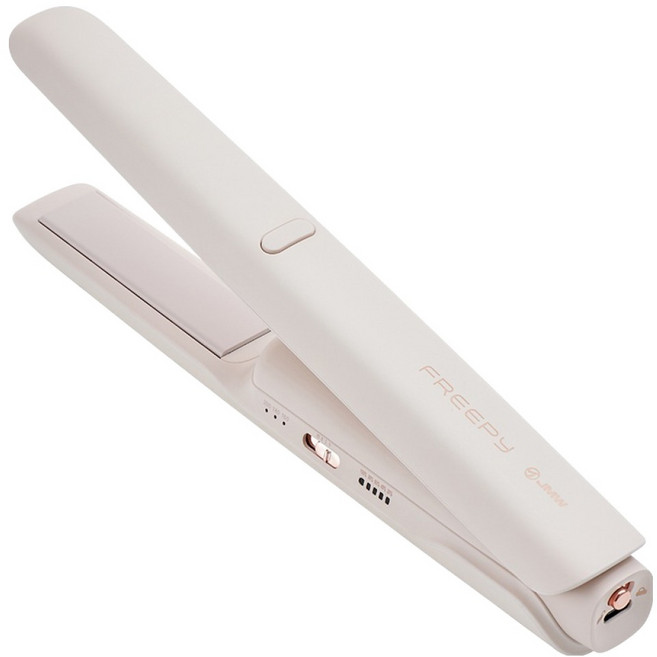 JMW 프리피 세라믹 코팅열판 무선 매직 고데기, 아이보리, SRI5A01A