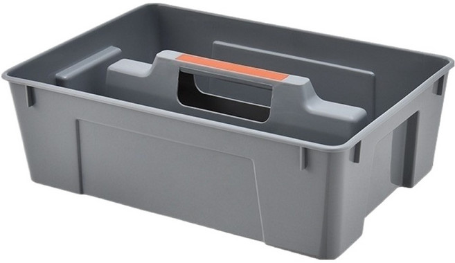 딜리 휴대용 청소도구 정리함, 그레이, 1개