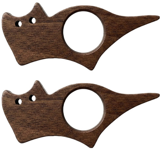 모던앳 우드 엄지 독서링 고양이, 혼합색상, 2개