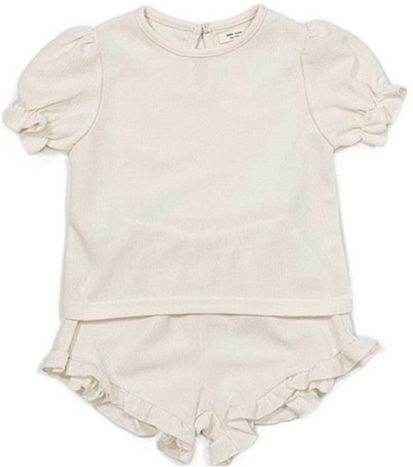 베베나인 퍼프 티셔츠 + 반바지 세트