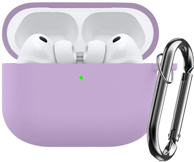 디노로웰 에어팟 프로3 보호 케이스 O형 카라비너, 퍼플, 1개