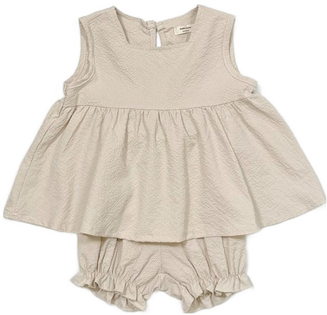 베베나인 유아용 엣지 스퀘어 블루머 상하의 세트