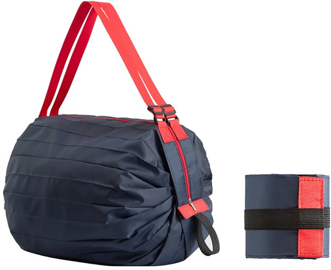 다퍼남 휴대용 데일리 장바구니, 네이비&레드, 2개