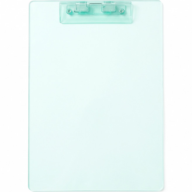 모던앳 투명 컬러 클립보드 A4, 민트, 1개