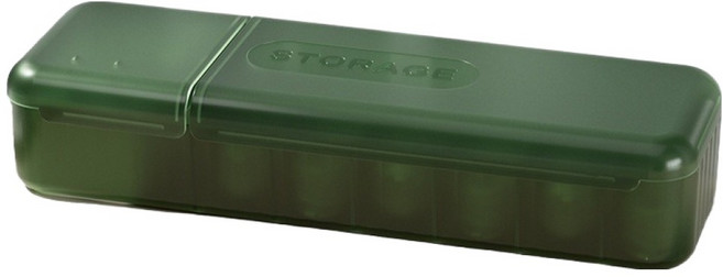 딜리 뚜껑형 이어폰 케이블 정리함, 그린, 1개