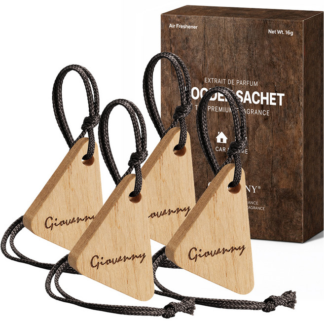 GIOVANNY 차량용 퍼퓸 우든샤쉐 방향제 2p, 2세트, 오리엔탈우디