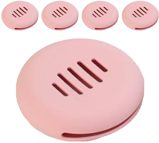 윤빛 화장품 퍼프 케이스 휴대용 파우치, 핑크, 5개