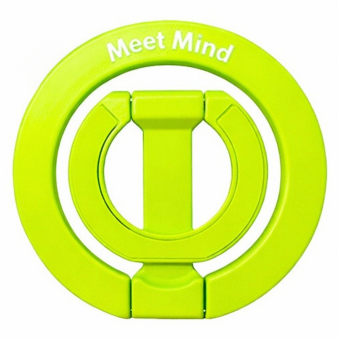 Meet Mind 雙軸雙磁吸Z型鋅合金手機指環支架, 綠色, 1個