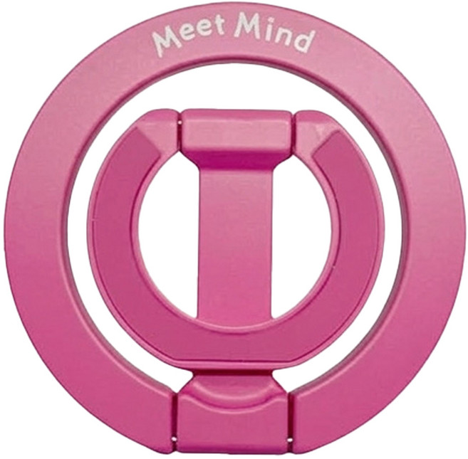 Meet Mind 雙軸雙磁吸Z型鋅合金手機指環支架, 紅色, 1個