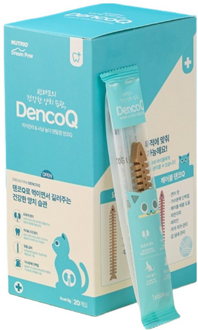 뉴트리오 고양이 덴코큐 덴탈 양치껌 20p, 160g, 1개, 닭고기