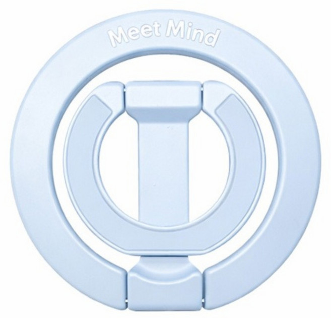 Meet Mind 雙軸雙磁吸Z型鋅合金手機指環支架, 藍色, 1個