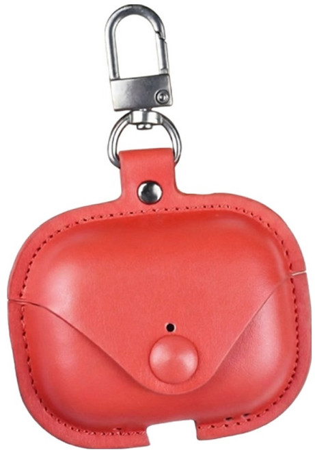 디노로웰 키링 가죽 케이스, 레드, 1개, AirPods Pro 3