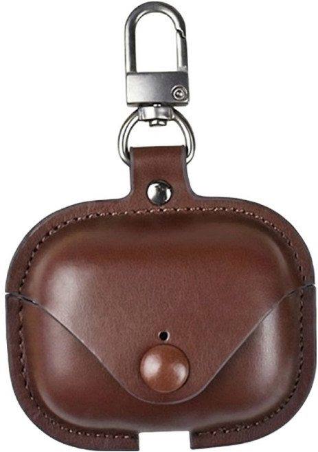 디노로웰 키링 가죽 케이스, 다크브라운, 1개, AirPods Pro 3