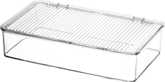 딜리 아크릴 책상 정리 수납함 소형, 투명, 1개