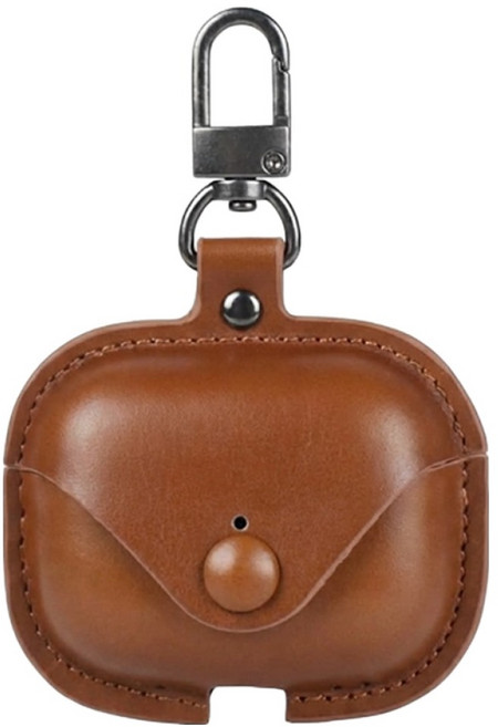 디노로웰 키링 가죽 케이스, 갈색, 1개, AirPods Pro 3