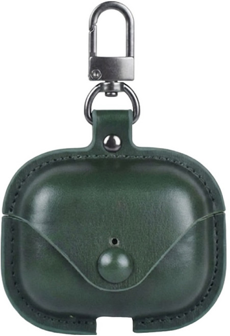 디노로웰 키링 가죽 케이스, 초록색, 1개, AirPods Pro 3