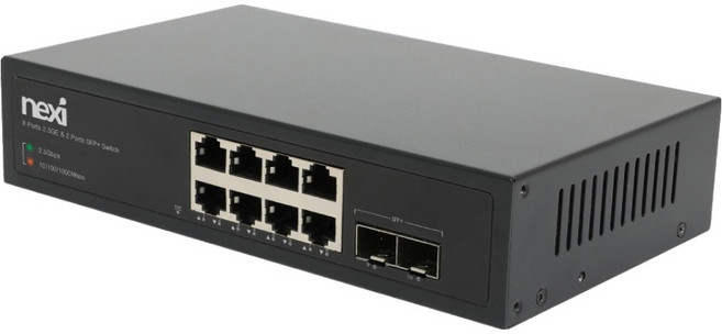 nexi 8埠 2.5G / 2埠 SFP+ 10G 交換式集線器 NX1561, NX-BZ1008-2SFP, 1個