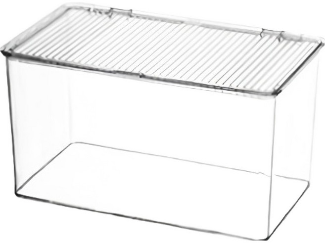 딜리 아크릴 책상 정리 수납함 대형, 투명, 1개