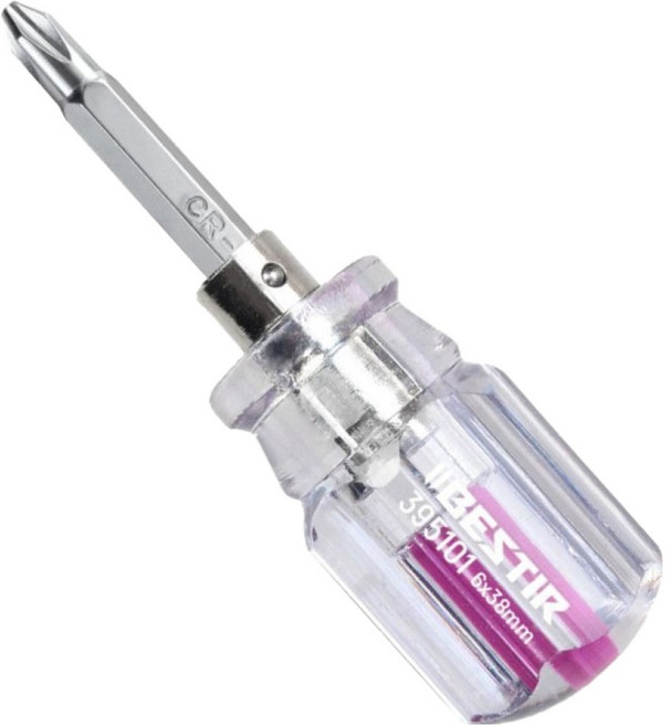 BESTIR 투명 양용 주먹 드라이버 6X38 BE-395101, 1개