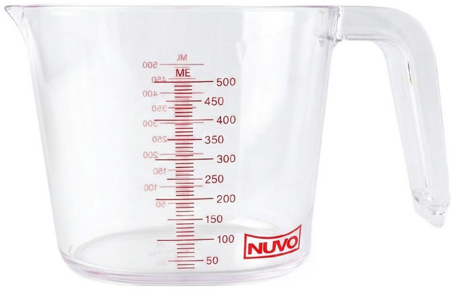 누보 플라스틱 계량컵, 화이트 + 레드, 1개, 500ml