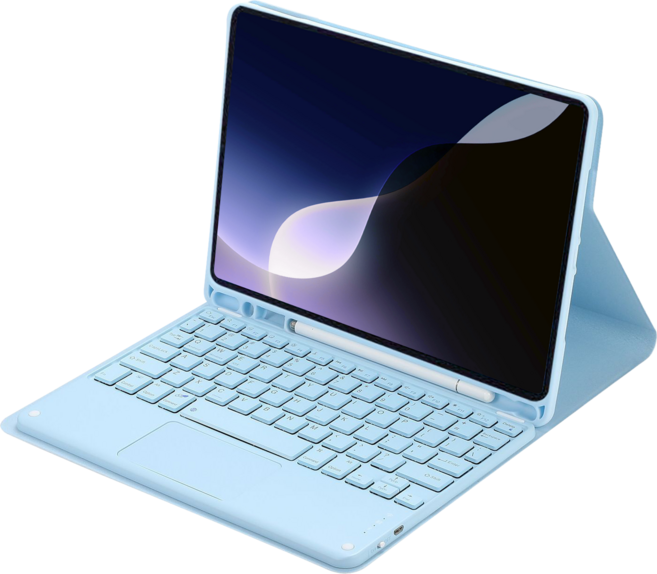 DTAudio 磁吸式藍牙鍵盤保護套 iPad 10吋適用, 藍色, 1個, BKP-10-B