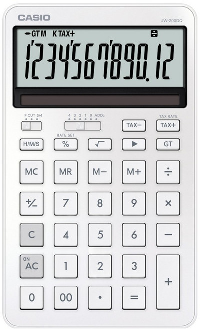 CASIO 卡西歐 頂級時尚漂亮辦公用計算機 JW-200DQ, 1個, 絲滑白