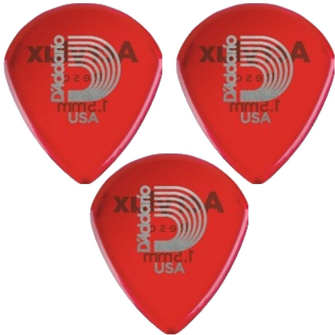 다다리오 393148 아크릴 재즈 레소 기타피크 1.5mm 3AR7-03, 3개