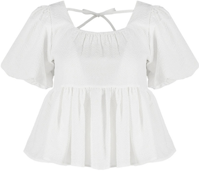 부루앤쥬디 스퀘어 셔링 블라우스 BOSEBL505B