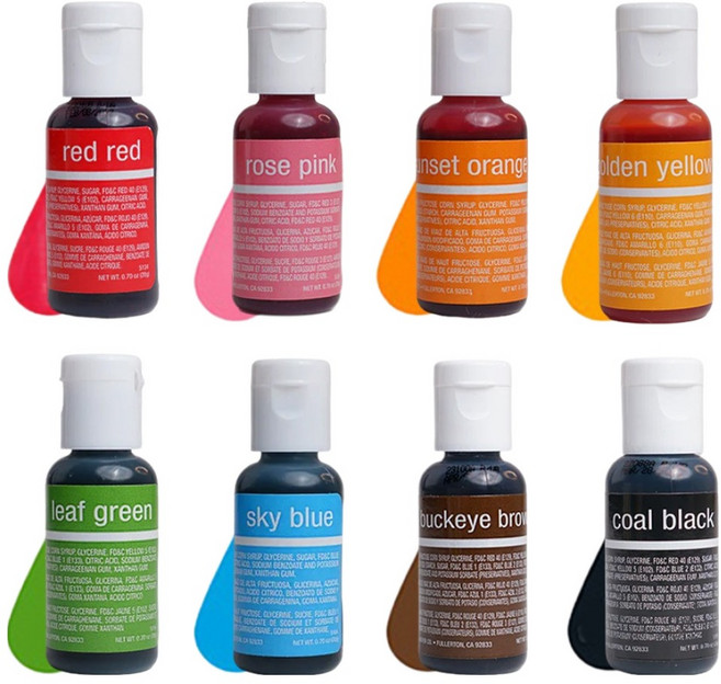 셰프마스터 리쿠아 젤 식용색소 시그니처컬러 20g x 8종 세트, 1세트