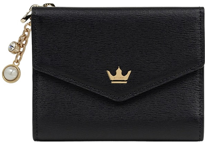 제이에스티나 여성용 JINNY 2단 탑지퍼 반지갑 JSTESC0BF200BK010