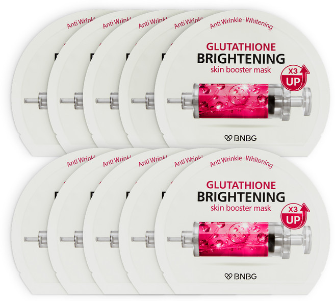 비앤비지 스킨부스터 글루타치온 브라이트닝 마스크팩, 1개, 10개입