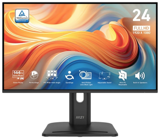 msi 微星 FHD 平面美型螢幕 Adaptive-Sync IPS 144Hz 內建喇叭 HDMI + DP + D-sub, 23.8吋, PRO MP245PG E14