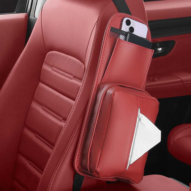 카에버 시트 측면 틈새 수납패드 전차종 호환, 레드, 1개