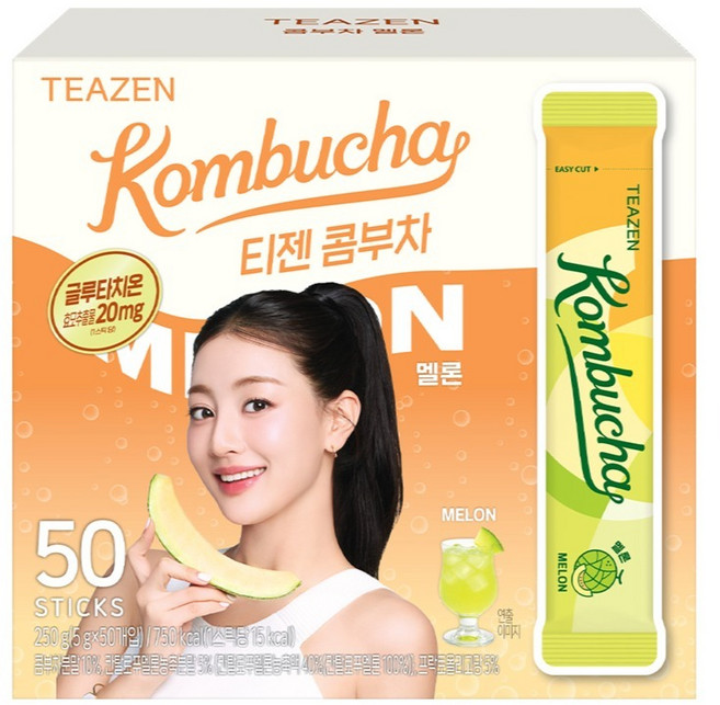 티젠 글루타치온 콤부차 멜론, 1개, 50개입, 5g