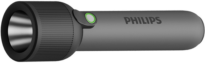 PHILIPS 飛利浦 強光手電筒 IP44 SFL1181, 灰色 + 黑色, 1個