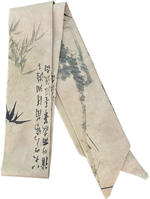 매일상사 여성용 실크 패션 헤어밴드 수묵화 나비 머리띠