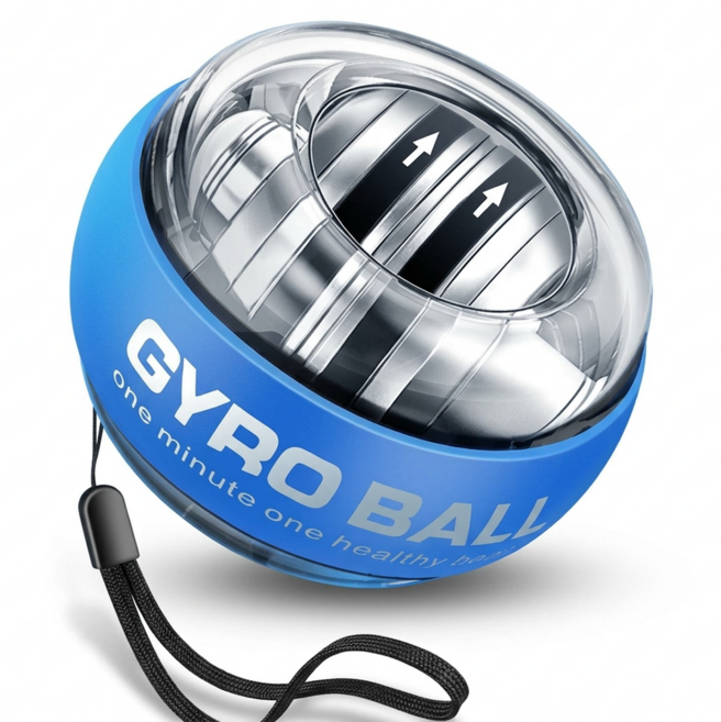 올데잇 팔 근력 운동 무소음 자이로볼, 플래티넘 블루, DHJ-088