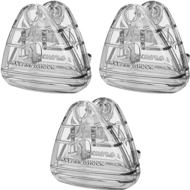 홈앤픽스 강력 대형 깔끔 걸이형 다용도 빨래집게, 화이트, 3개