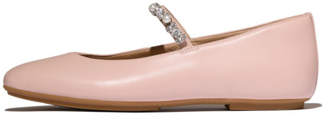 fitflop 女款 DELICATO 水晶皮革芭蕾舞平底鞋