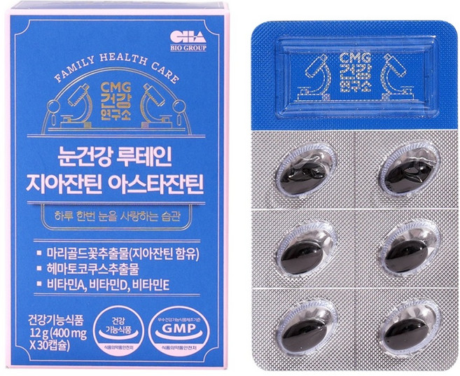 씨엠지제약 눈건강 루테인 지아잔틴 아스타잔틴 12g, 1개, 30정