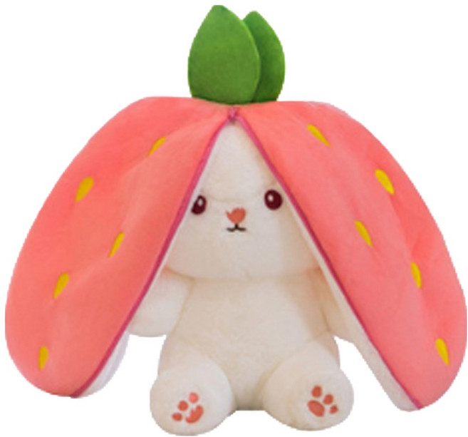 다다랜드 당근 속 숨숨 토끼 인형, 핑크