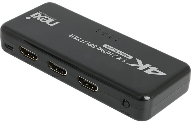 넥시 4K 1:2 HDMI 60Hz 분배기 NX1261, 블랙, 1개