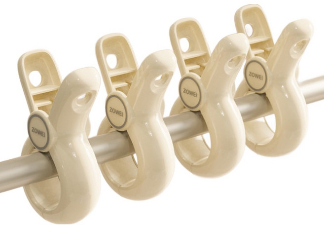 ZOWEI 강력 대형 깔끔 가정용 이불 빨래집게, 크림, 4개