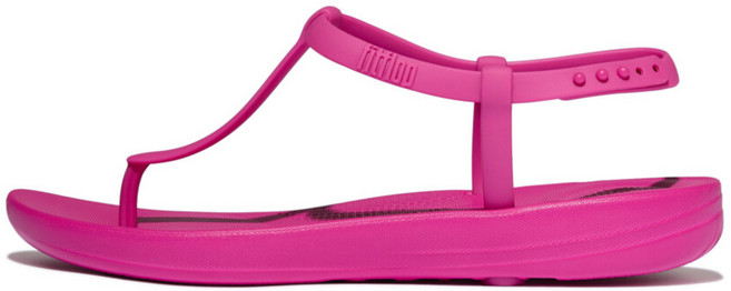 fitflop 女款 iQushion T字繫帶涼鞋, 桃紅色, 230