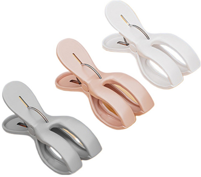 홈앤픽스 강력 대형 깔끔 이불 빨래집게 ONE SIZE 3종 x 8p 세트, 화이트, 핑크, 그레이, 1세트