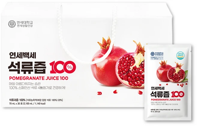 연세생활건강 석류즙 100, 70ml, 30개 - 쿠팡