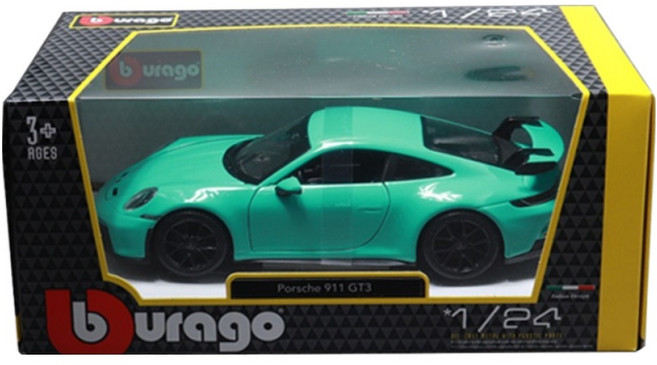 bbUrago 1：24 保時捷 911 GT3 壓鑄車, 薄荷綠, 1個