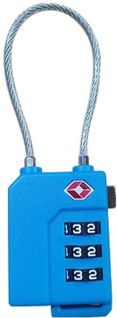 비앤홈 TSA 와이어 번호 자물쇠 3단, 1개
