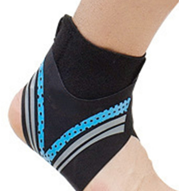 오버코드 소프트 아머 농구 배드민턴 축구 압박 발목 보호대 왼발 BRP3596, 블루, 1개