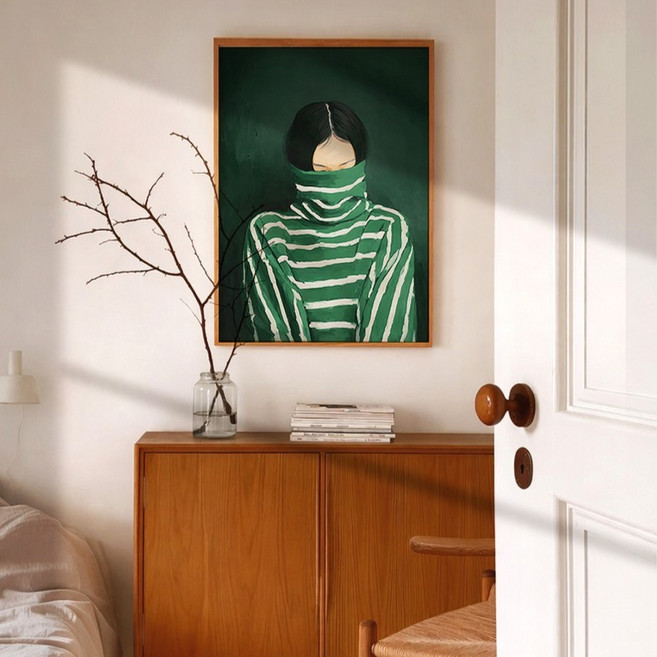 홈 카페 포스터 그린 터틀